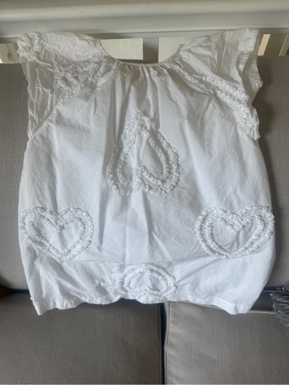 Zara White Heart Embroidered Girls' Dress - Picture 6 of 6